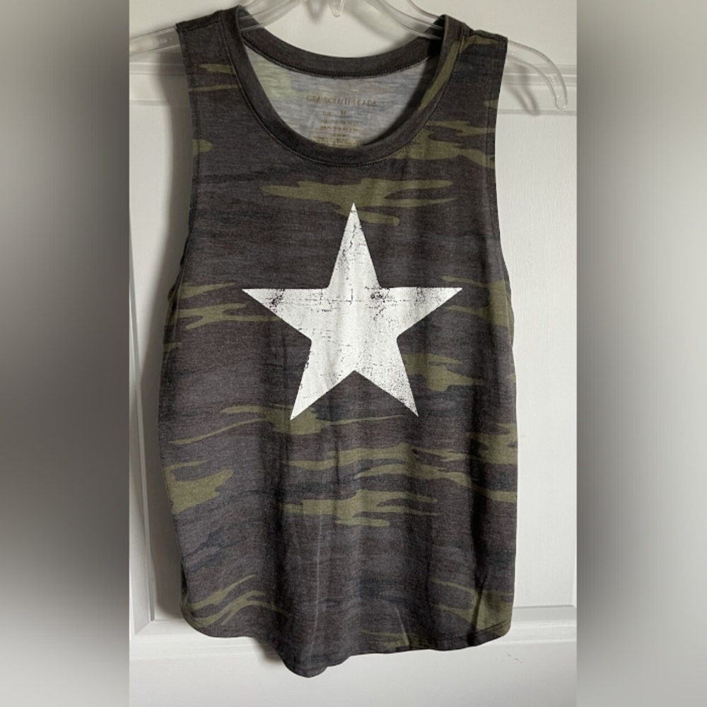 Camo Tank Top with Star Design